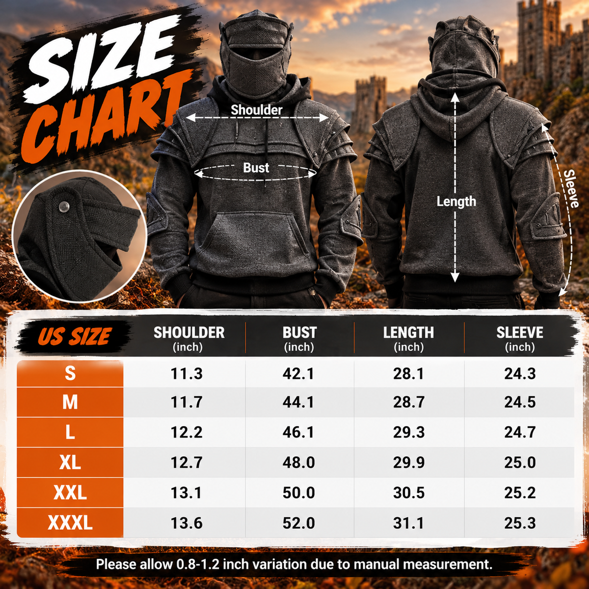 🖤 Rugged Layered Hooded Sweatshirt – Modern Streetwear Style