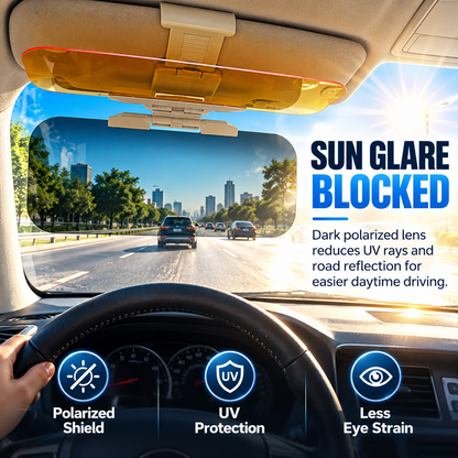 🕶️ Universal 2-in-1 Anti-Glare Car Sun Visor