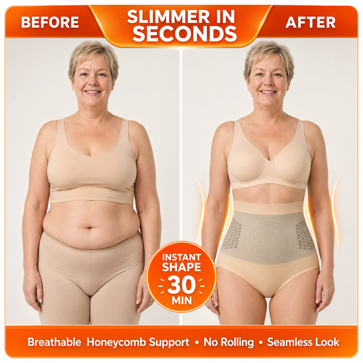 Breathable Honeycomb Postpartum Shaping Briefs