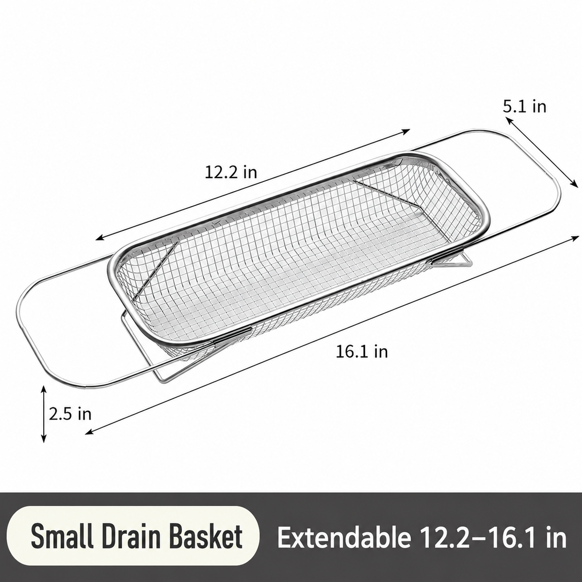 🔥Expandable Over-the-Sink Colander Basket – Wash, Drain & Dry with Ease