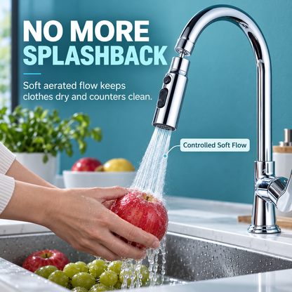 💧 360° Rotating Anti-Splash Universal Faucet Sprayer Head