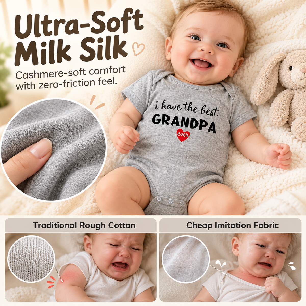 "I Have The Best Grandpa" Cute Infant Baby Romper ❤️🍼