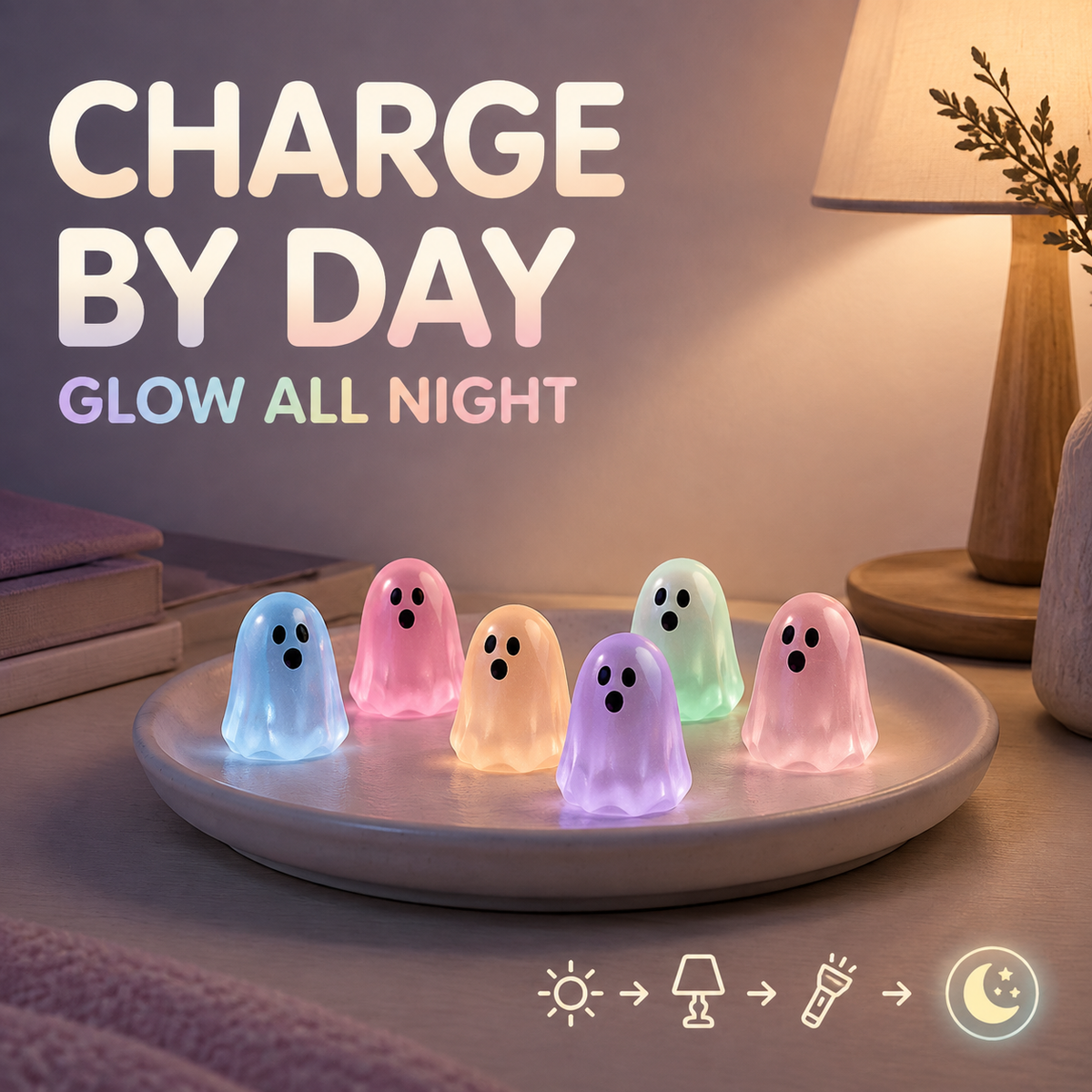 👻 Glow-in-the-Dark Mini Ghosts | Cute DIY Halloween Resin Figurines