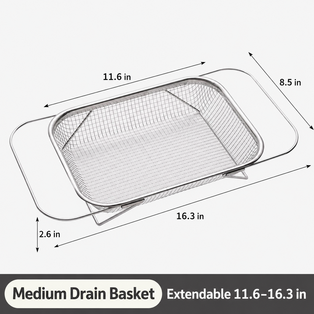 🔥Expandable Over-the-Sink Colander Basket – Wash, Drain & Dry with Ease