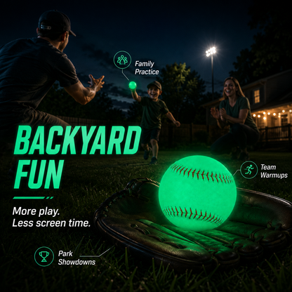 Glow-in-the-Dark Regulation Baseball — The Ultimate Night Backyard Game ⚾✨