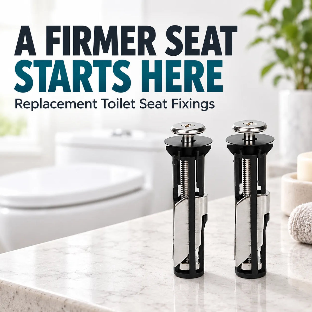 🔧 Toilet Seat Replacement Bolt Kit – Toggle Fixings with Washers