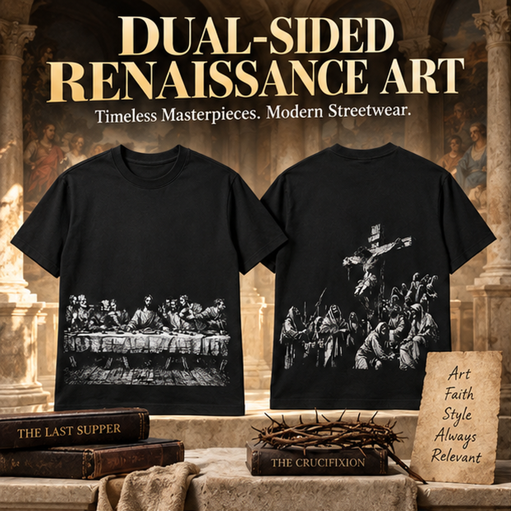 Vintage Last Supper Heavyweight Oversized T-Shirt 🏛️