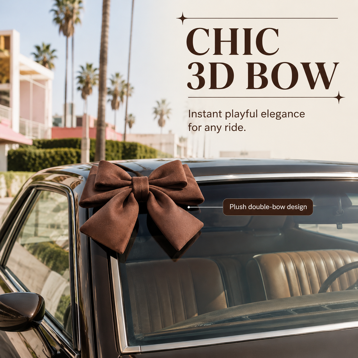 🎀 3D Plush Bow Car Exterior Decor