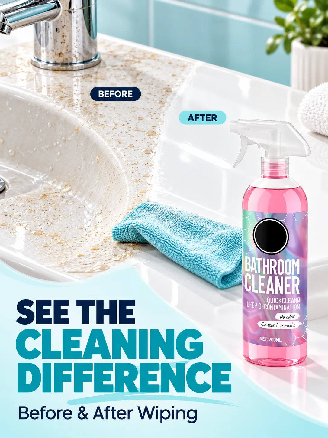 ✨ Fragrance-Free Bathroom Cleaner | Refresh Your Bathroom