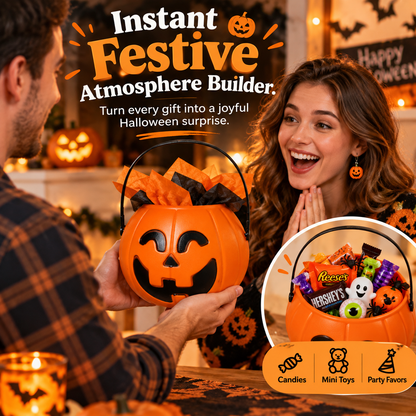 Halloween Pumpkin Toy & Gift Bucket | Festive Surprise Container 🎃
