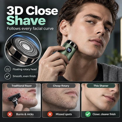 Mini Pocket Electric Shaver with Smart LED Display 🪒
