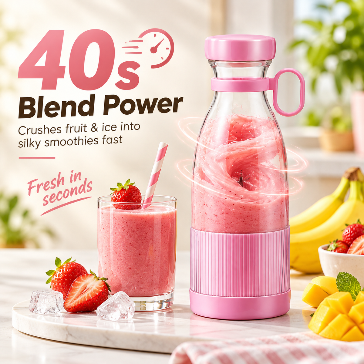 Mini Portable USB Juicer Bottle & Smoothie Cup 🌿💖