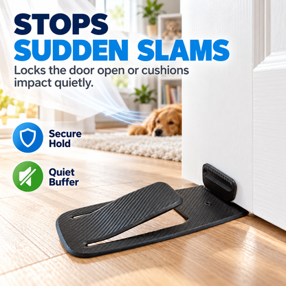 🚪 No-Punch Heavy Duty Door Stopper & Wall Protector 🛡️