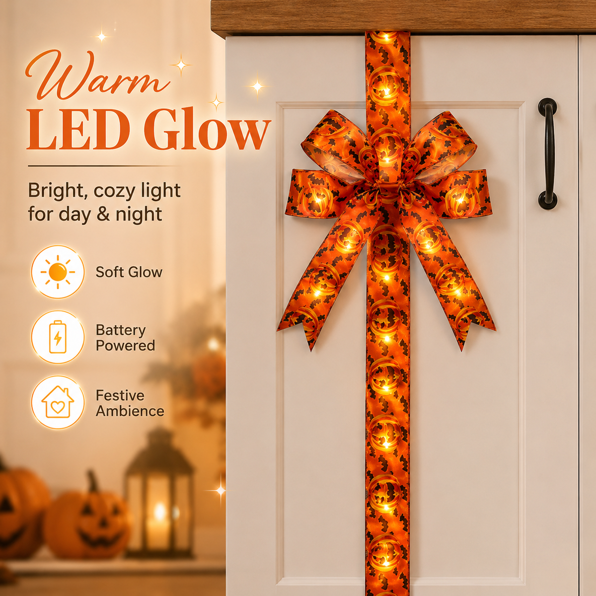 🎃LED Halloween Door & Cabinet Bows