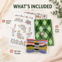 B - Full Beginner Kit (1 Sheets + Threads + Guide)
