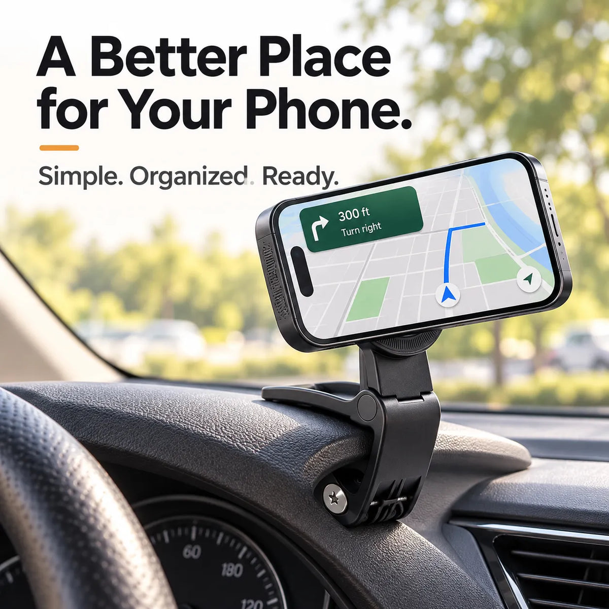 🚗 Foldable Magnetic Car Phone Holder – Adjustable Dashboard Clip Mount for Car & Desk 📱