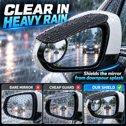 2-Pack Anti-Rain Rearview Mirror Visor & Convex Blind Spot Mirror🌧️