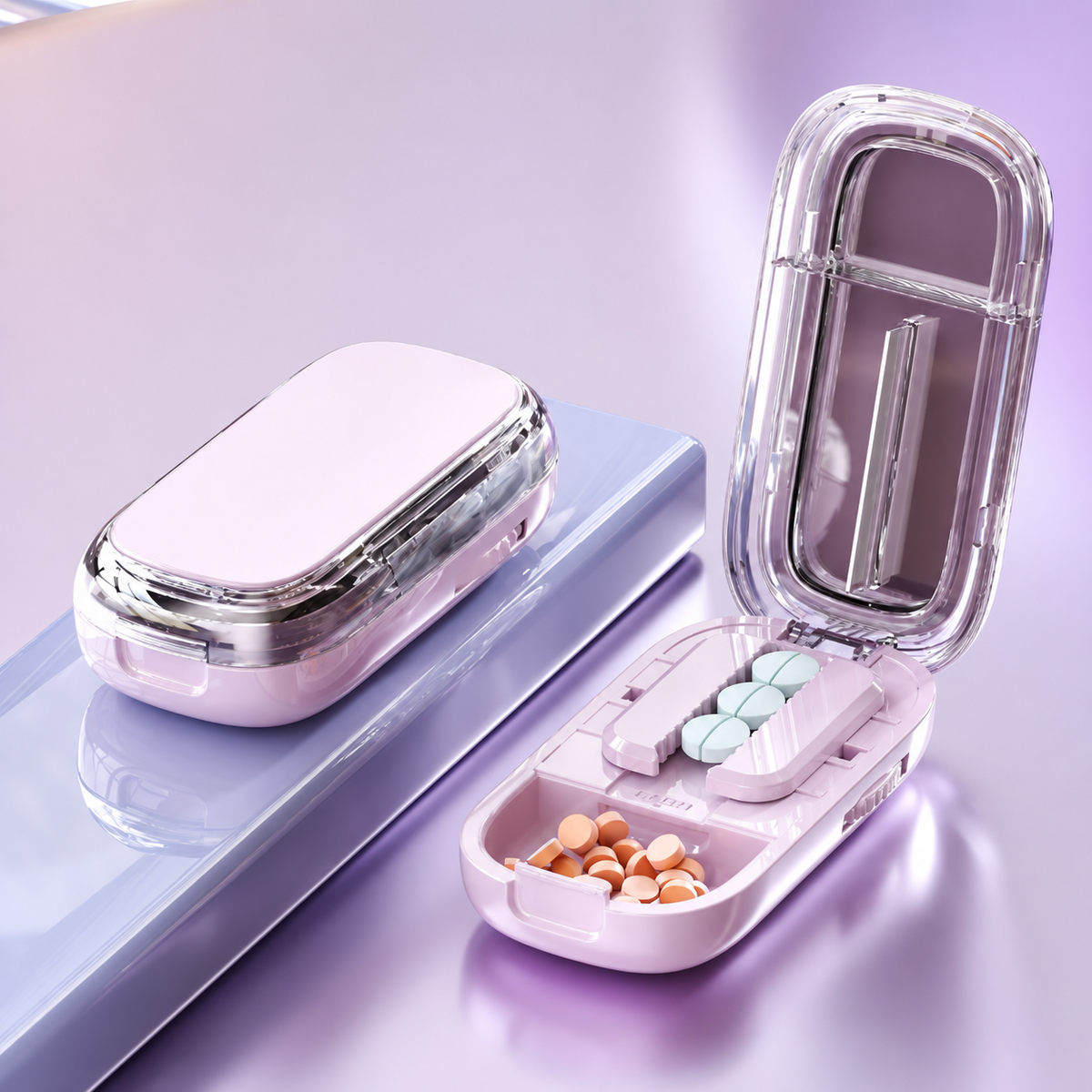 Portable Pill Cutter & Splitter Box for Precise Doses 💊