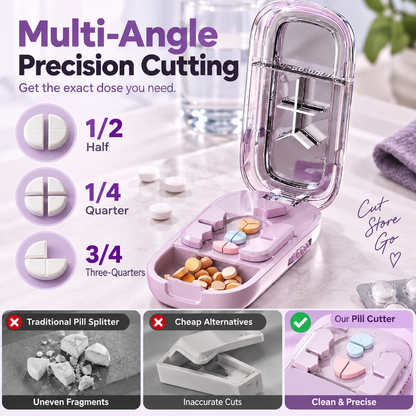 Portable Pill Cutter & Splitter Box for Precise Doses 💊