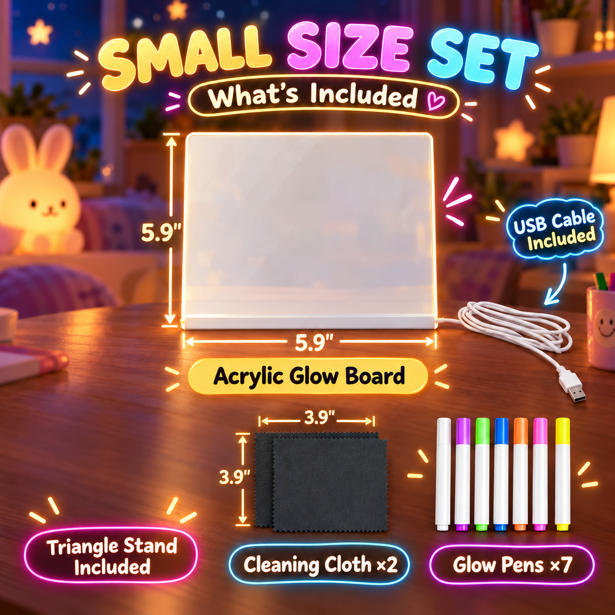 LED Magic Glowing Acrylic Drawing Board & Night Light 🎨
