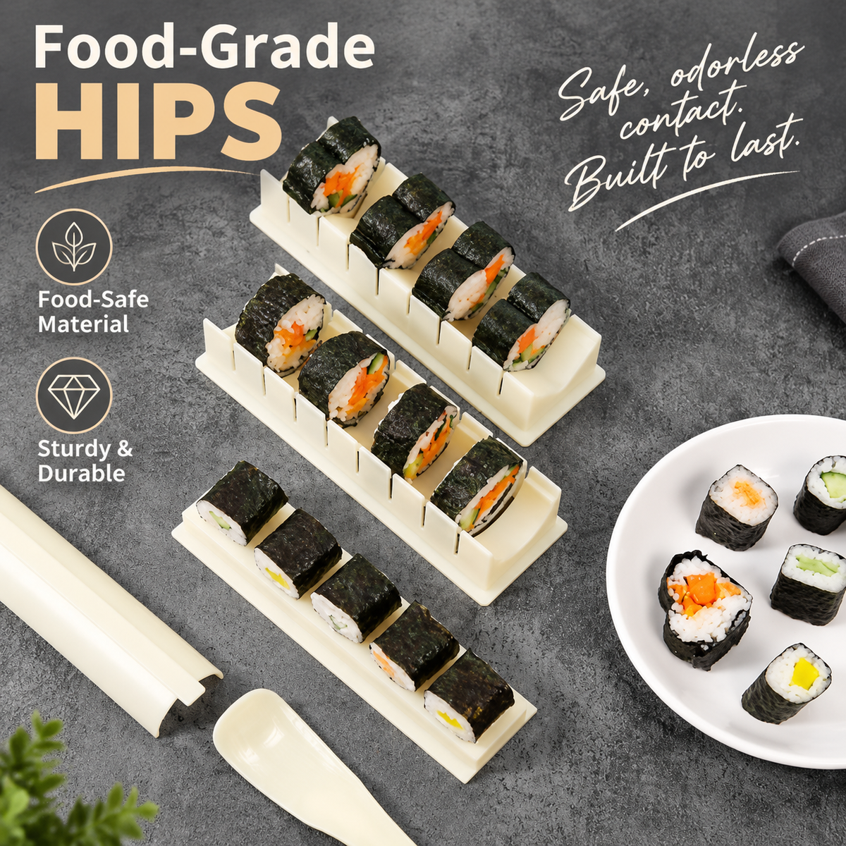 DIY Sushi Maker Kit - Quick 9-Piece Mold & Easy Cutter Tool 🍣