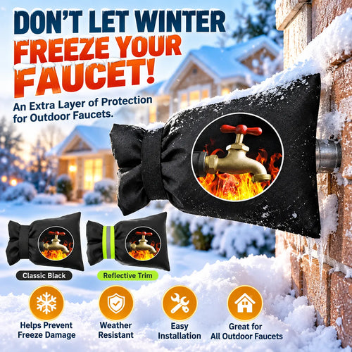 ❄️ Winter Outdoor Faucet Covers – Insulated Freeze Protection 🛡️