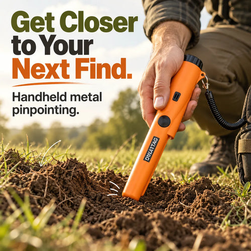 🔎 Handheld Metal Detector Pinpointer – 360° Scanning, Sound & Vibration Alerts + LED Light