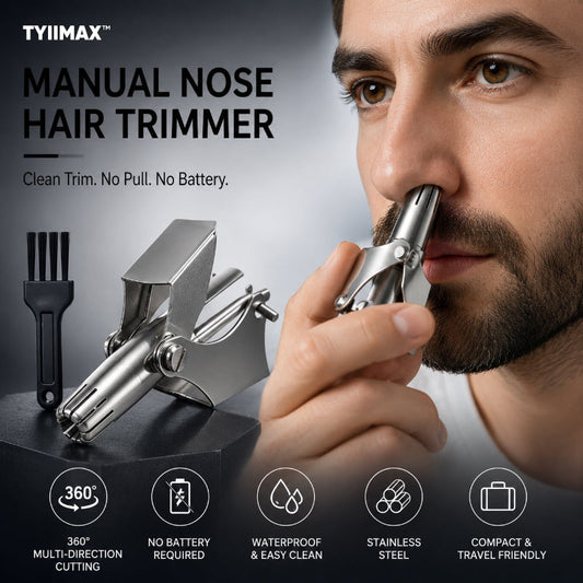 ✂️ Manual Stainless Steel Nose & Ear Hair Trimmer