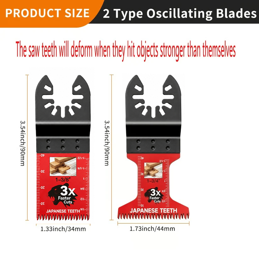 Tooth Oscillating Saw Blades — Universal Fit, 10–50 Pcs