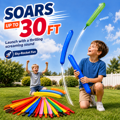 🚀 Screaming Rocket Balloons Pack with Pump