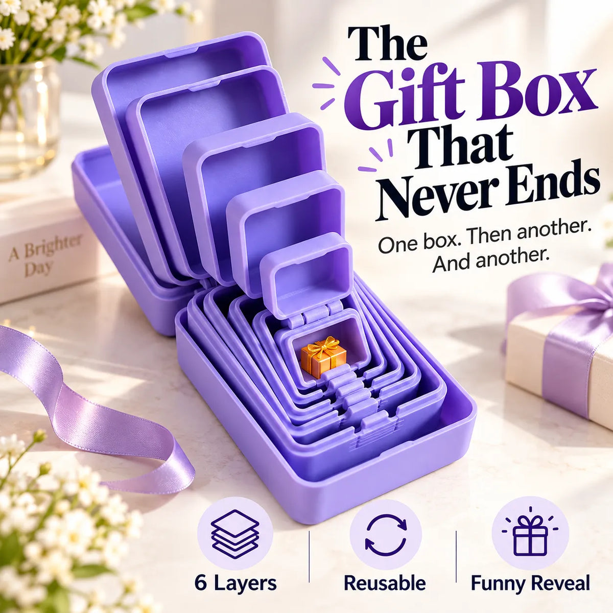 🎁 Never-Ending Surprise Gift Box | 6-Layer Prank Gift Box 😂