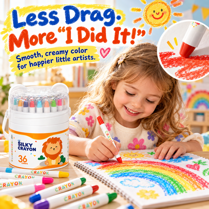 🎨 Washable Silky Twist-Up Crayons for Kids