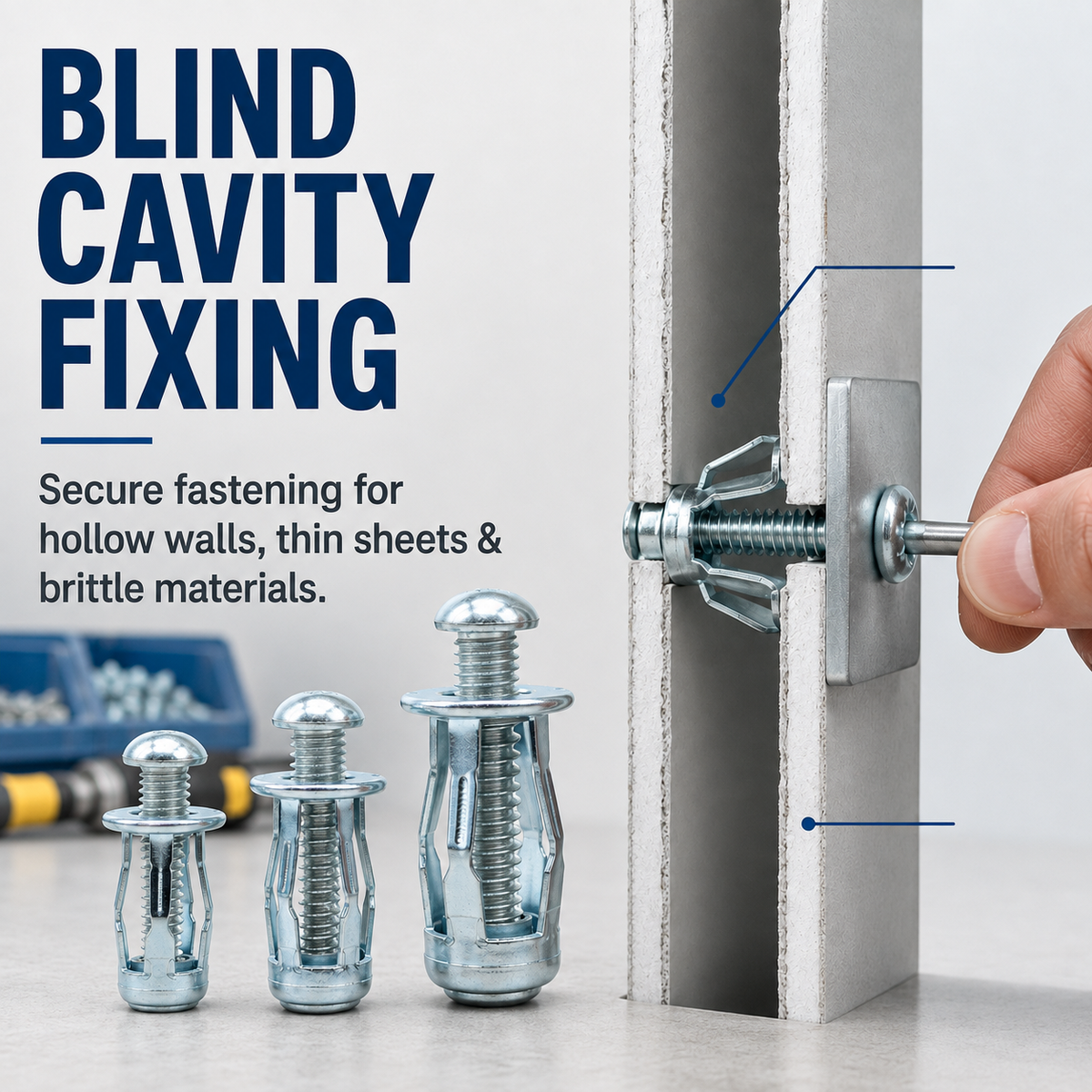 🔩 Heavy-Duty Jack Nut Expansion Anchors for Thin & Hollow Materials