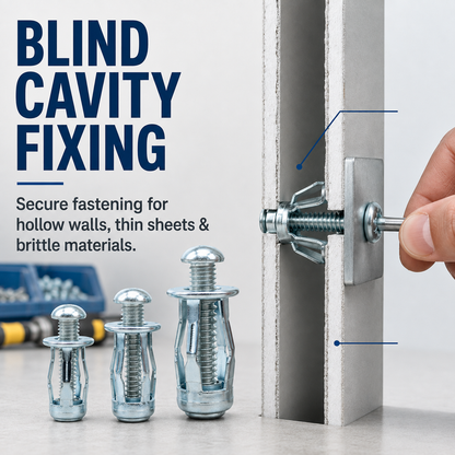 🔩 Heavy-Duty Jack Nut Expansion Anchors for Thin & Hollow Materials