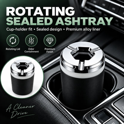 Vehicle-Mounted Rotating Sealed Lid Car Ashtray