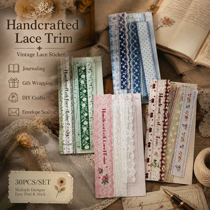 ✨ Aesthetic Vintage Long Strip Sticker Pack | Retro Washi Decor for Junk Journal & Scrapbook 📓