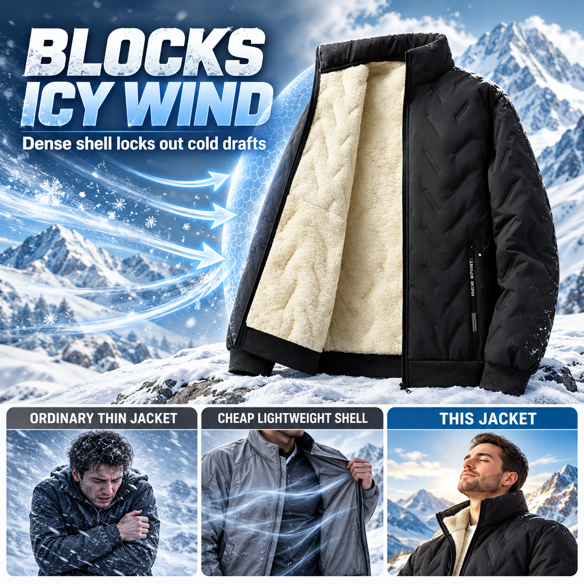 Winter Warm Fleece-Lined Thickened Jacket - Unisex 🧥
