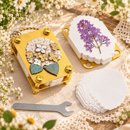 🌸 Micro Metal Flower Press Kit – Portable Botanical Art Press