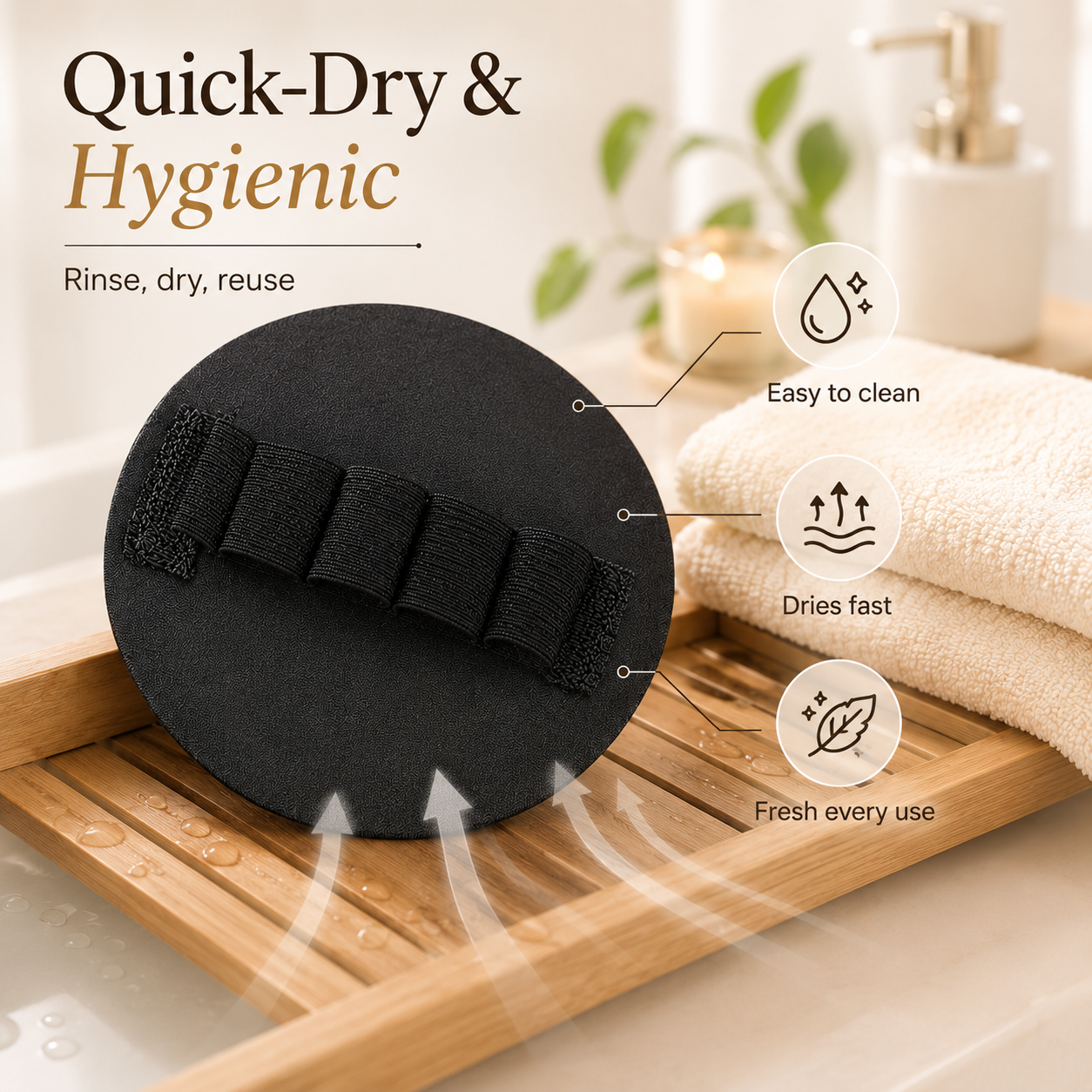 🧽 4 Counts Soft Exfoliating Shower Scrubber