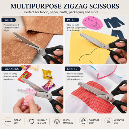 Professional Stainless Steel Pinking Shears for Fabric & Sewing ✂️