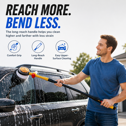 All-in-One Water-Fed Scrub Brush (Cars, Rugs, Patios & Decks)