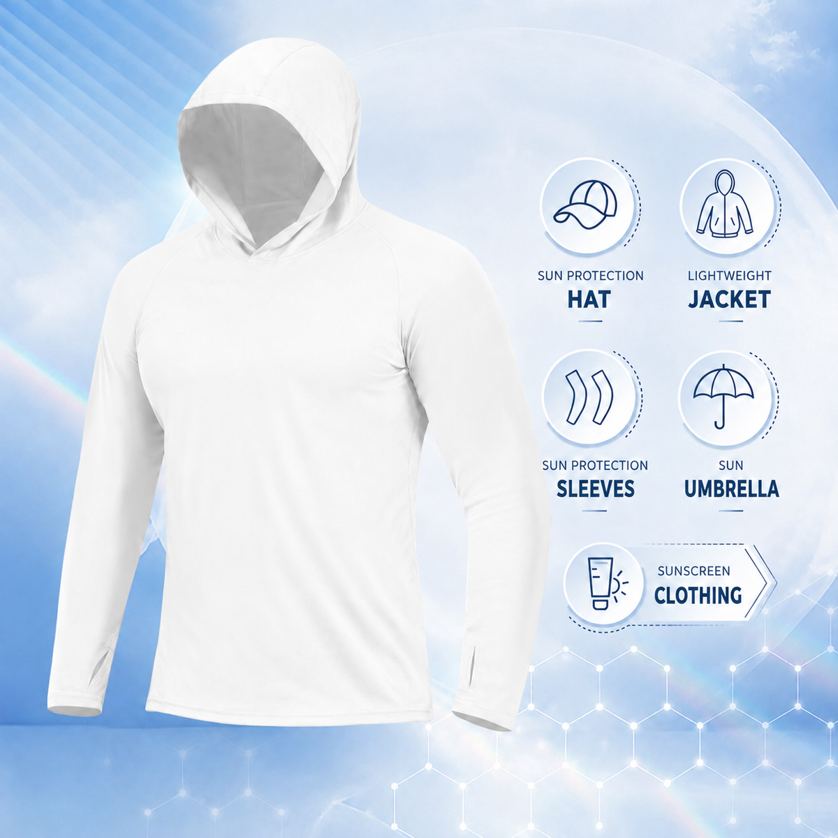 Unisex Summer Ice-Silk Sun Protection Hoodie☀️