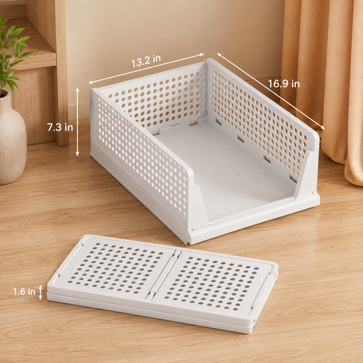 🧺 Stackable & Foldable Closet Organizer Bins