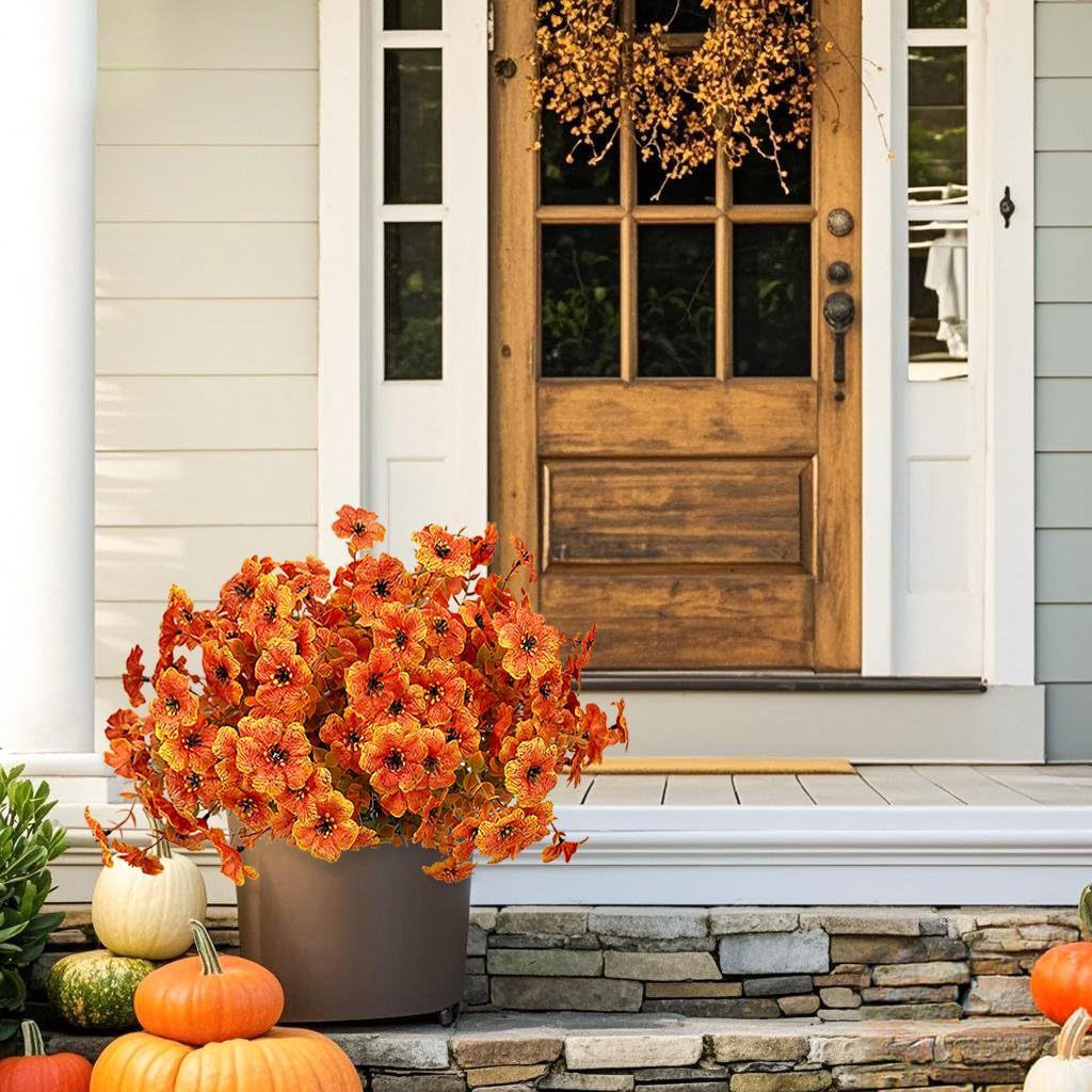 Ultimate Fall Porch Refresh Bundle 🍁 Real-Touch Faux Flowers - UV Resistant