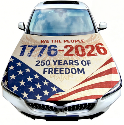 Premium American Flag Car Hood Set