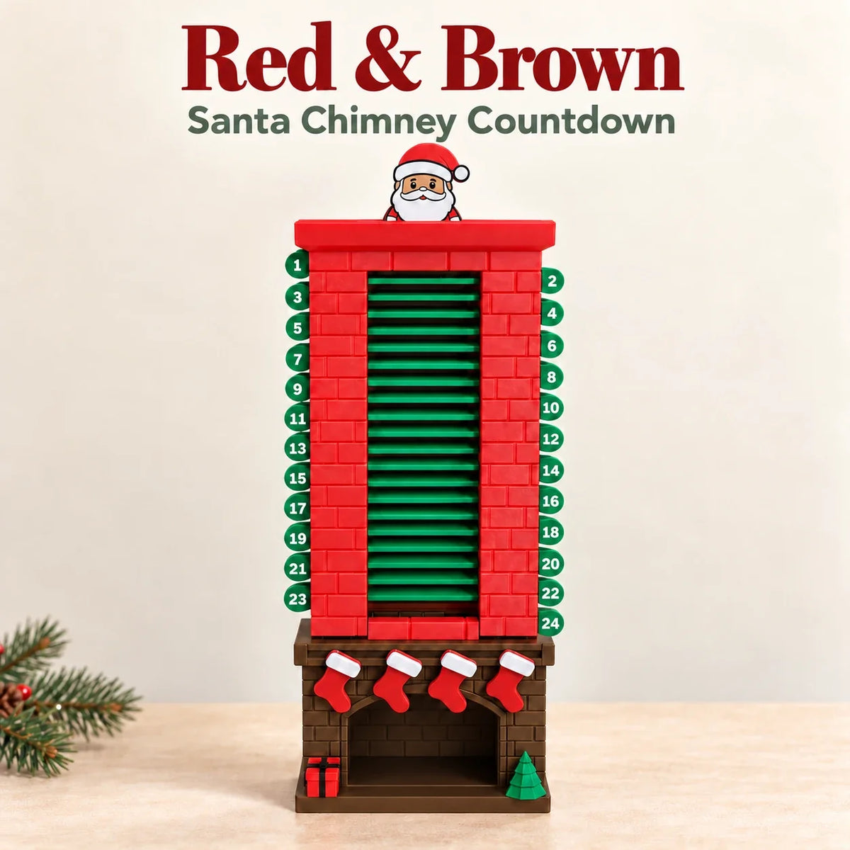 Santa Chimney Advent Calendar – 24-Day Christmas Countdown 🎄