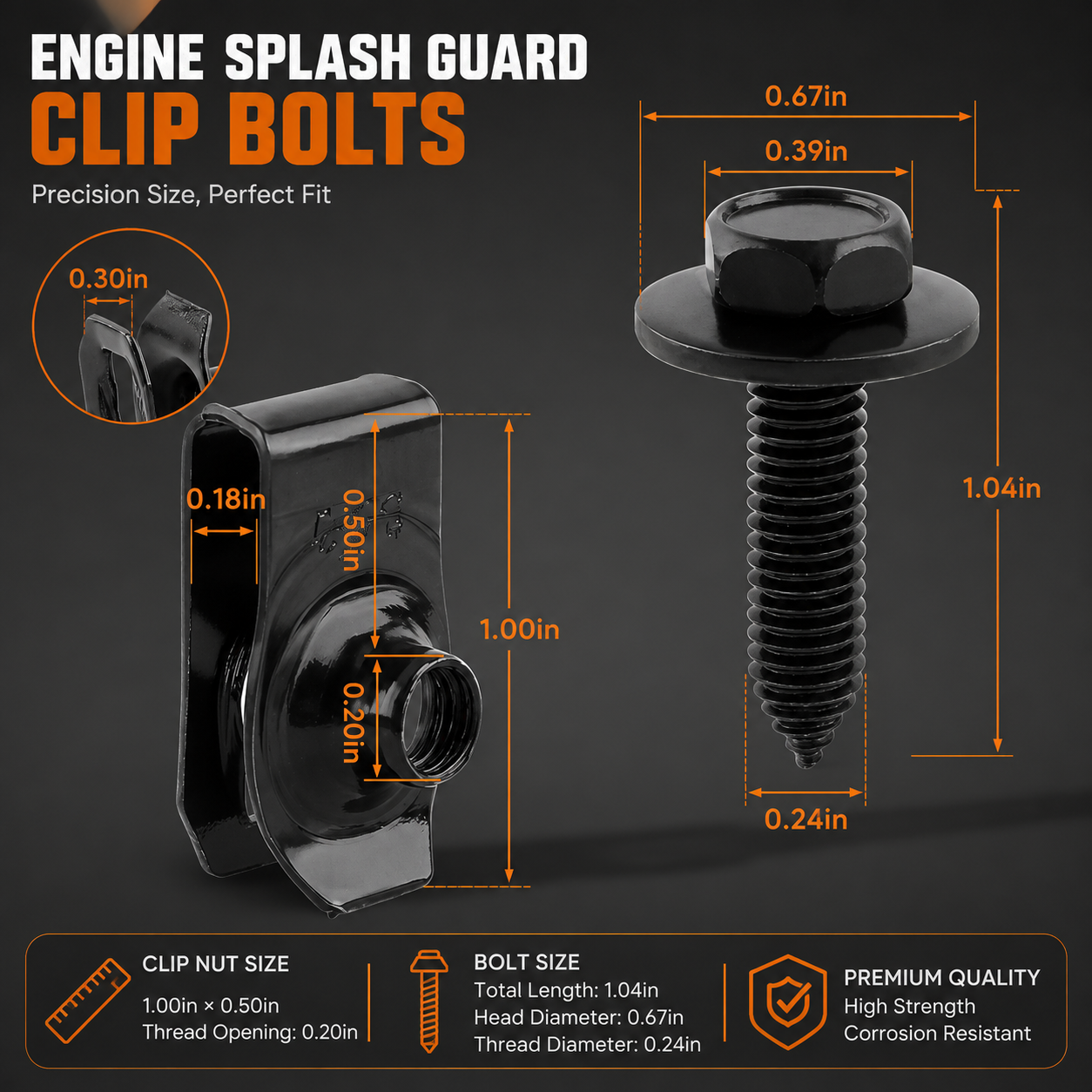 Car Splash Guard & Mud Flaps Hardware Clip Bolts🛠️