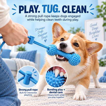 Interactive Dog Dental Chew Toy & Oral Cleaning Stick 🦷
