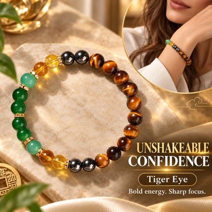 Natural Crystal Wealth & Good Luck Beaded Bracelet 💰