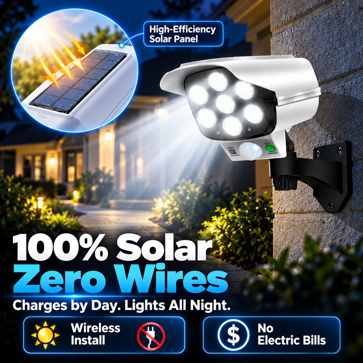 Wireless Solar Simulated Camera Security Light 📹